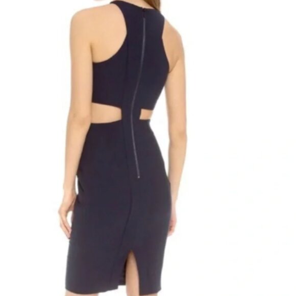 Elizabeth and James Midnight Blue Cut-Out Midi Dress - Picture 4 of 14